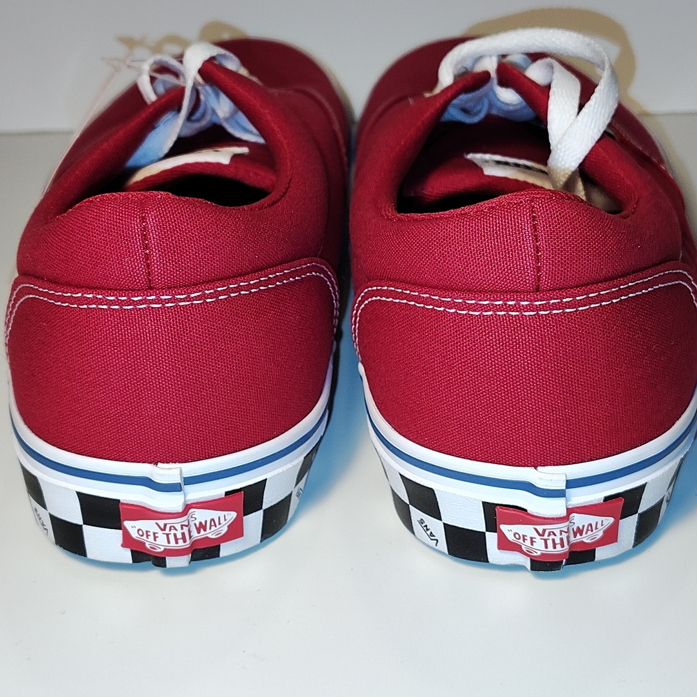 Vans Men's Red Canvas Sneakers - Picture 3 of 6